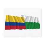 Colombia and Antioquia Waving Flags Post Cards