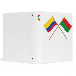 Colombia and Arauca Crossed Flags 3 Ring Binder