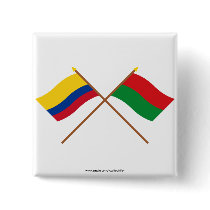 Colombia y banderas cruzadas Arauca botones by Vexillophile Colombia y banderas cruzadas Arauca botones