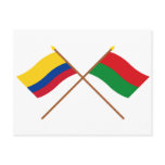 Colombia and Arauca Crossed Flags Post Cards