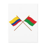 Colombia and Arauca Crossed Flags Postcards