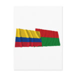 Colombia and Arauca Waving Flags Post Cards