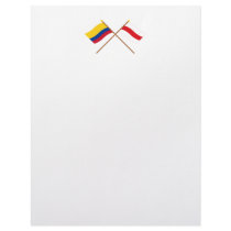 Colombia and Atlántico Crossed Flags Customized Letterhead