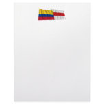 Colombia and Atlántico Waving Flags Custom Letterhead