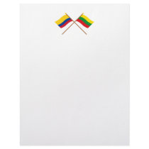 Colombia and Bolívar Crossed Flags Personalized Letterhead