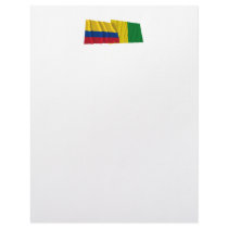 Colombia and Caldas Waving Flags Customized Letterhead