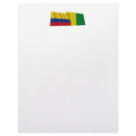 Colombia and Caldas Waving Flags Customized Letterhead