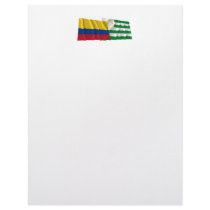 Colombia and Caquetá Waving Flags Letterhead Design
