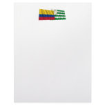 Colombia and Caquetá Waving Flags Letterhead Design