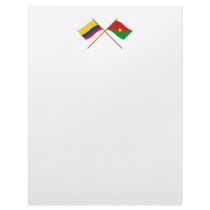 Colombia and Casanare Crossed Flags Letterhead Design