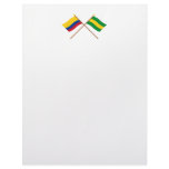 Colombia and Cauca Crossed Flags Letterhead Design