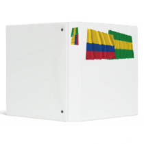 Colombia and Cauca Waving Flags 3 Ring Binder