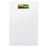 Colombia and Cauca Waving Flags Custom Stationery