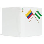 Colombia and Cesar Crossed Flags 3 Ring Binder