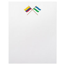 Colombia and Córdoba Crossed Flags Customized Letterhead