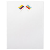 Colombia and Cundinamarca Crossed Flags Customized Letterhead
