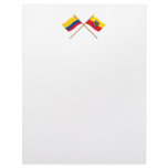 Colombia and Distrito Capital Crossed Flags Customized Letterhead