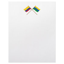 Colombia and Guainía Crossed Flags Customized Letterhead