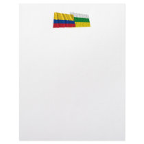 Colombia and Huila Waving Flags Letterhead
