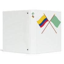Colombia and Meta Crossed Flags Binder