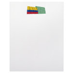 Colombia and Meta Waving Flags Personalized Letterhead