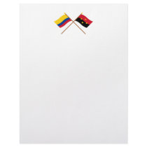 Colombia and Norte de Santander Crossed Flags Customized Letterhead