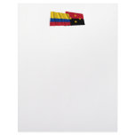 Colombia and Norte de Santander Waving Flags Letterhead Design