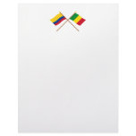 Colombia and Quindío Crossed Flags Custom Letterhead