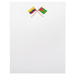 Colombia and Santander Crossed Flags Letterhead