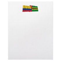 Colombia and Santander Waving  Flags Letterhead Design