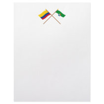 Colombia and Sucre Crossed Flags Personalized Letterhead