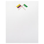 Colombia and Sucre Crossed Flags Personalized Letterhead