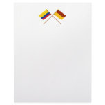 Colombia and Tolima Crossed Flags Personalized Letterhead