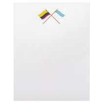 Colombia and Valle del Cauca Crossed Flags Letterhead