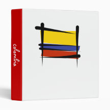 Colombia Brush Flag Vinyl Binders