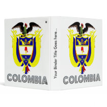 Colombia Coat of Arms Vinyl Binders