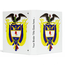 Colombia Coat of Arms detail 3 Ring Binder