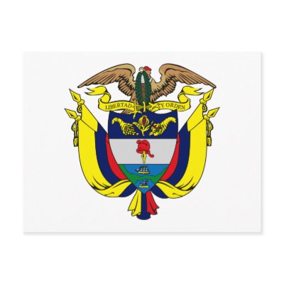 Colombia Coat of Arms Postcard by FlagTshirts