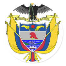 Colombia coat of arms stickers