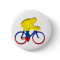 Colombia cyclist Colombian flag bicycle gear buttons by Funkart Colombia cyclist Colombian flag bicycle gear buttons