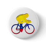 Colombia cyclist Colombian flag bicycle gear Pinback Button