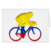 Colombia cyclist Colombian flag bicycle gear cards