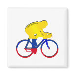 Colombia cyclist Colombian flag bicycle gear Fridge Magnet