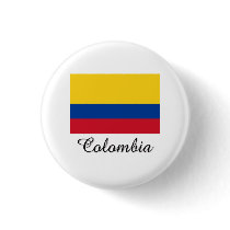 Colombia Flag Design Pinback Buttons