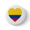Colombia Flag Heart buttons