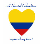 Colombia Flag Heart + Text Baby Doll T-Shirt