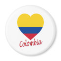 Colombia Flag Heart magnets