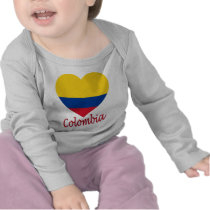Colombia Flag Heart Tees