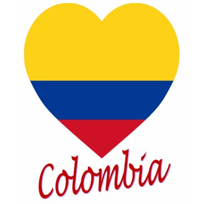 Colombia Flag Heart Shirts by Vexillophile