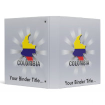 Colombia Flag Map 2.0 Vinyl Binders